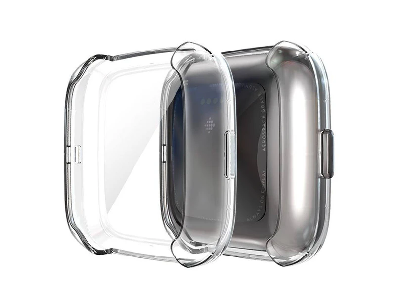 Strapsco TPU Fullbody Protective Watch Case For Fitbit Versa 2-Transparent