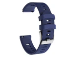 Strapsco Soft Silicone Replacement Strap For Garmin Forerunner 245 Smart Watch Accessories-NavyBlue