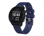 Strapsco Soft Silicone Replacement Strap For Garmin Forerunner 245 Smart Watch Accessories-NavyBlue