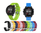 Strapsco Soft Silicone Replacement Strap For Garmin Forerunner 245 Smart Watch Accessories-Black