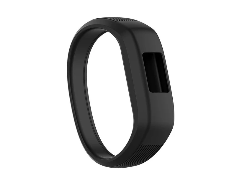 Strapsco Soft Silicone Replacement Watchband for Garmin Vivofit JR Band for Kids Women Men-Black