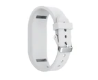 Strapsco Silicone Replacement Watch Band For Garmin Vivofit 3-White