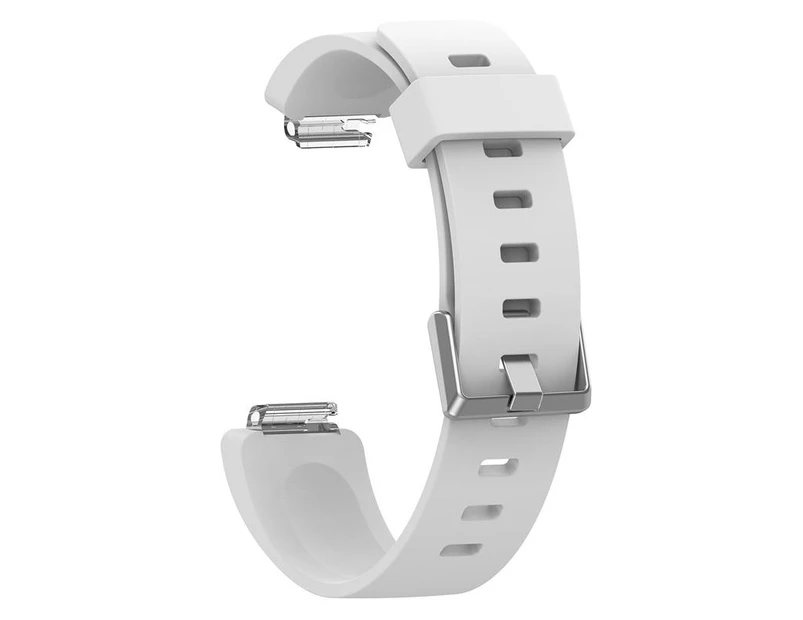 Strapsco Soft Silicone Wristband Replacement Sports Watch Band For Fitbit Inspire/Inspire HR/ACE 2 -White