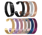 Strapsco Stainless Steel Metal Replacement Strap Magnet Buckle For Fitbit Inspire HR-Rose Gold