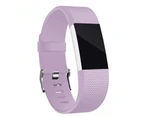 Strapsco Replacement Strap For Fitbit Charge 2 Silicone Adjustable Sports Wristband-Light Purple