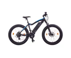 NCM Aspen Fat Electric Bike,E-Bike ,48V 13Ah 250W, E-MTB 624Wh Battery [Black 26] - Blue/Black