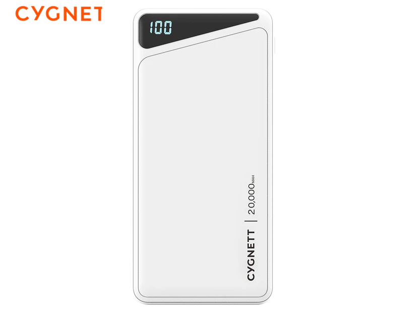 Cygnett ChargeUp Boost2 20K Power Bank - White