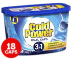 18pk Cold Power 3 in 1 Laundry Detergent Dual Capsules