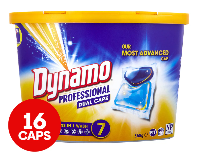 16pk Dynamo Professional 7 in 1 Laundry Detergent Dual Capsules
