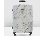 White Marble Series 3 Piece Luggage Set