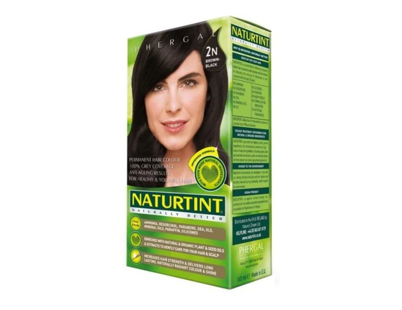 Naturtint-Permanent Hair Colour 2N Brown-Black 165ml