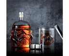 AdoreTransparent Creative Whiskey Decanter Set with 2 Glasses Whiskey Carafe for Wine Scotch /Bourbon/Vodk/Liquor - 750ML