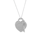 Tiffany & Co. Return To Tiffany Heart Tag w/ Key Pendant - Silver