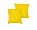 Set of 2 London Cotton European Cushion Cover 60 x 60 cm by Rans - Yellow