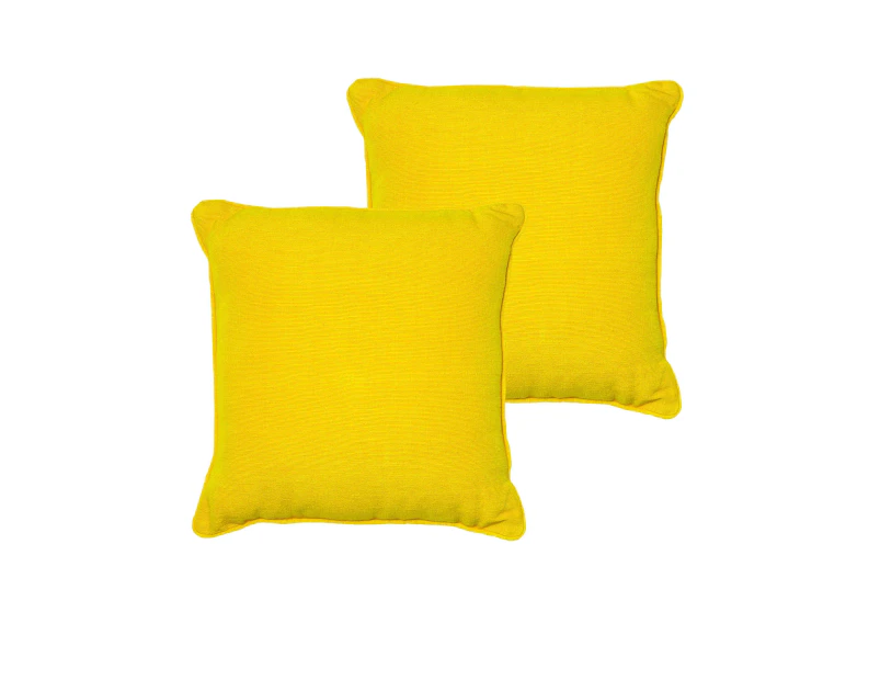 Set of 2 London Cotton European Cushion Cover 60 x 60 cm by Rans - Yellow