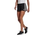 Adidas Women's Designed 2 Move Woven 3-Stripes Training Shorts - Black/White 1