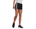 Adidas Women's Designed 2 Move Woven 3-Stripes Training Shorts - Black/White