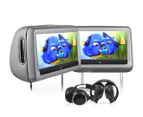 Elinz 2X 10.1" Headrest DVD Player Touch Screen GREY