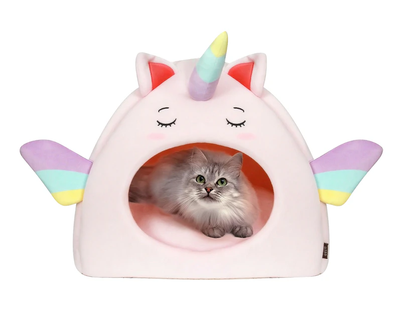 All Fur You Unicorn Cat Cave / Cat Dome Bed - Pink
