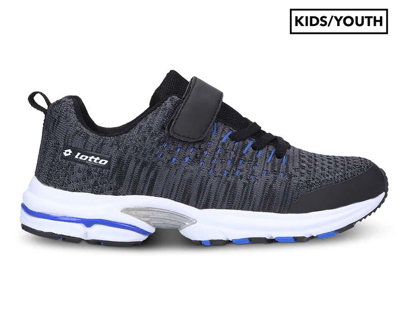 Lotto Boys' Breeze Velcro Running Shoes - Charcoal/Blue