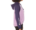 Champion Women's French Terry Colour Block Hoodie - Purple