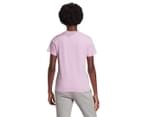 Adidas Women's Loungewear Essentials Logo Tee / T-Shirt / Tshirt - Clear Lilac/White 2