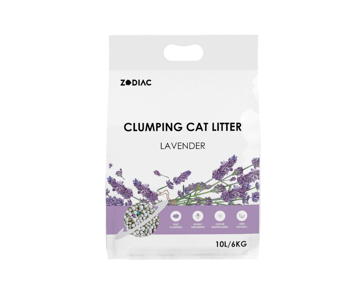 Zodiac Premium Dust Free Clumping Bentonite Cat Litter Lavender