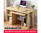 Computer Desk With Keyboard Tray Book Shelf Large Table Student Writing Table Workplace Home Office Furniture