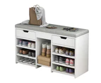 Shoe Cabinet Bench Shoe Storage Rack Box Cupboard Organiser Shelf Stool White