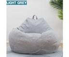 Light Grey Large Bean Bag Chair Sofa Cover Indoor/Outdoor Game Seat 100x120cm 1