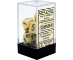 Chessex Opaque Polyhedral 7-Die Set - Ivory/Black (CHX25400)