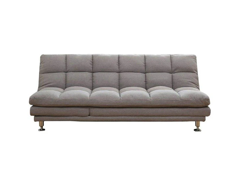 Lilian 3-Seater Polyester Fabric Sofa Bed - Light Grey