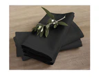 Rans Set of 4 Cotton Hemstitch Napkins - Black