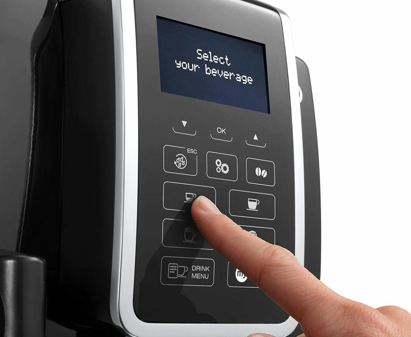 dinamica coffee machine black silver ecam35055sb