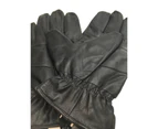 3M THINSULATE Mens Genuine Leather Gloves Patch Thermal Lining Warm Winter - Black
