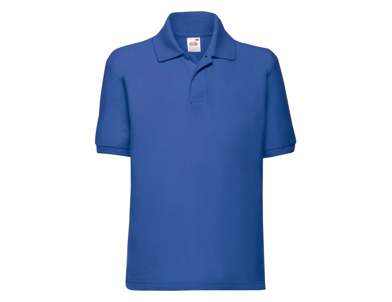 Fruit Of The Loom Childrens/Kids Unisex 65/35 Pique Polo Shirt (Royal) - BC389
