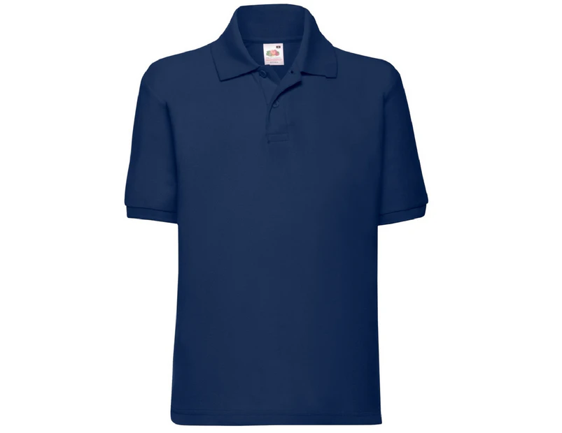 Fruit Of The Loom Childrens/Kids Unisex 65/35 Pique Polo Shirt (Navy) - BC389