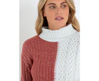 Women's Marco Polo Fleck Knit Sweater Clay
