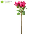 Florabelle 55cm Artificial Short Stem Open Peony - Dark Pink