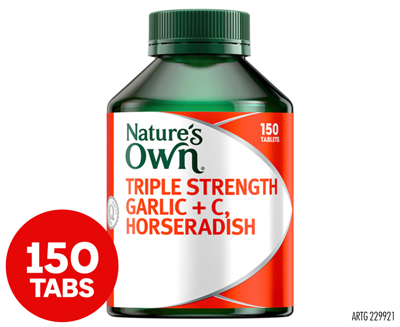 Nature's Own Triple Strength Garlic + C, Horseradish