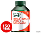 Nature's Own Triple Strength Garlic + C, Horseradish 150 Tablets