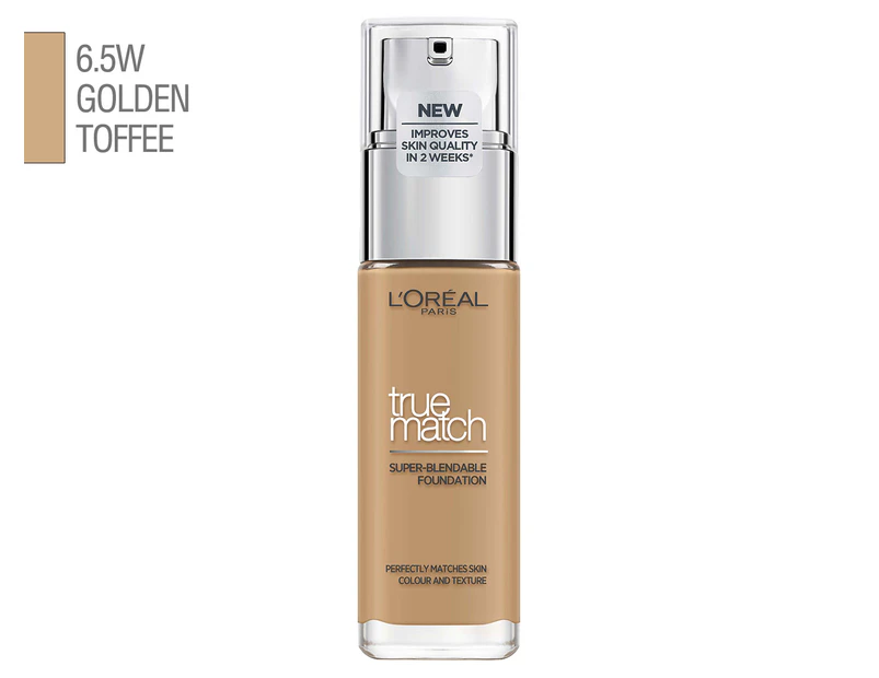 L'Oréal True Match Liquid Foundation 30mL - 6.5W Golden Toffee