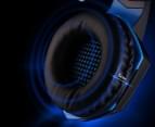 Gaming Headset  Surround Sound Over Ear Headphones with Mic, LED Light-Black&Blue 5
