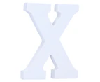 Krafters Korner 10cm White Wooden Craft Alphabet Letter X