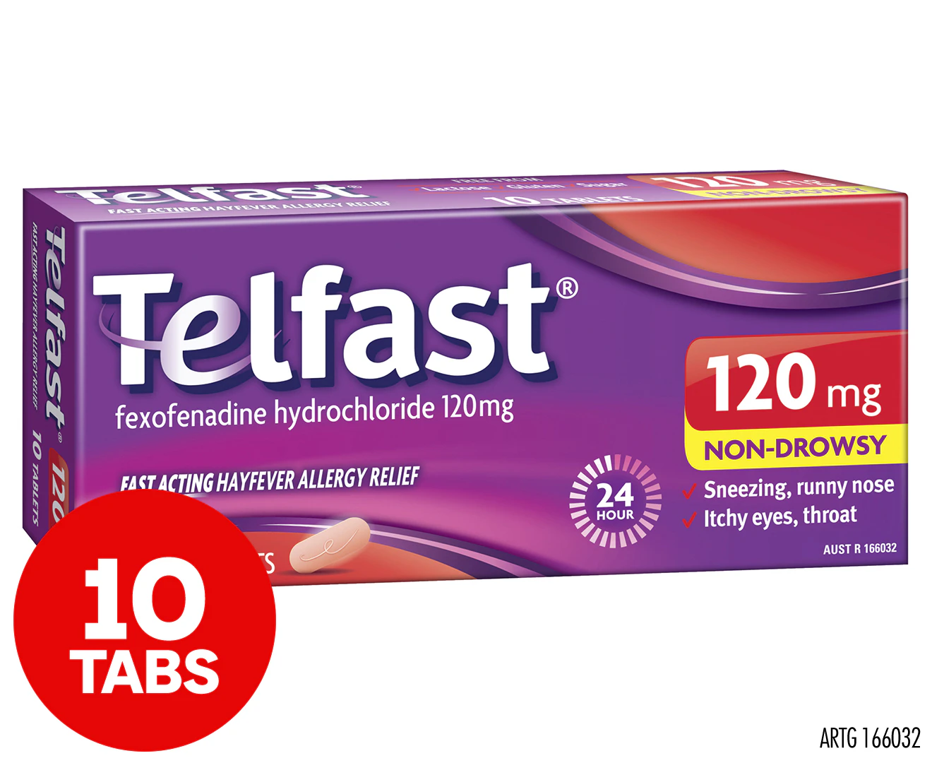 Telfast 120mg Non-Drowsy 10 Tabs