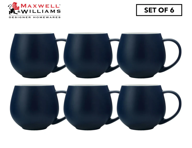 Set of 6 450mL Maxwell & Williams Tint Snug Mug - Navy