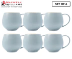 Set of 6 Maxwell & Williams 450mL Tint Snug Mugs - Cloud