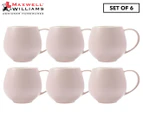 Set of 6 Maxwell & Williams 450mL Tint Snug Mugs - Rose
