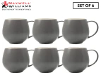 Set of 6 Maxwell & Williams 450mL Tint Snug Mugs - Charcoal