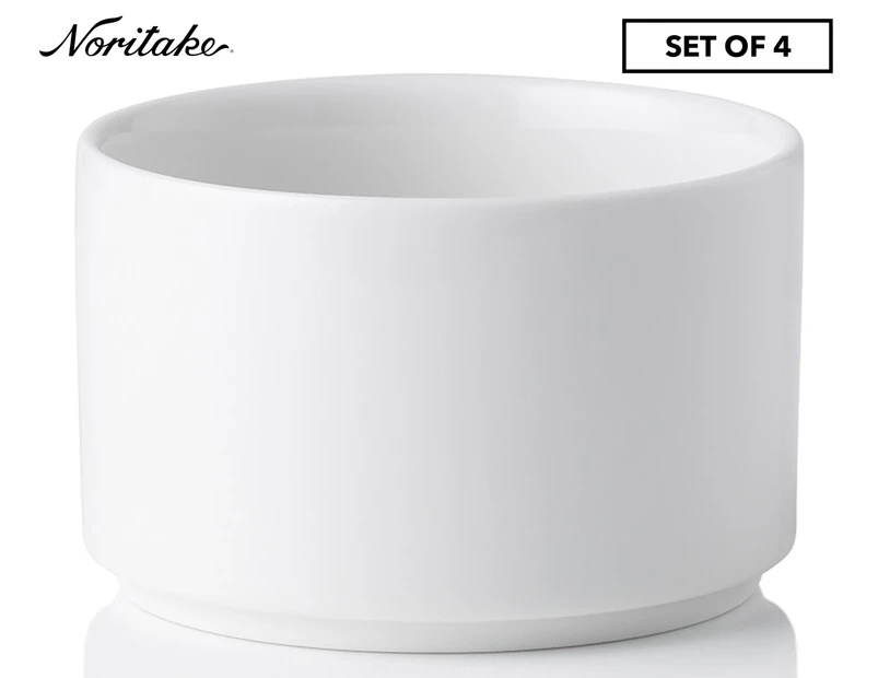 Set of 4 Noritake 9.5cm Stax Mini Bowl - White